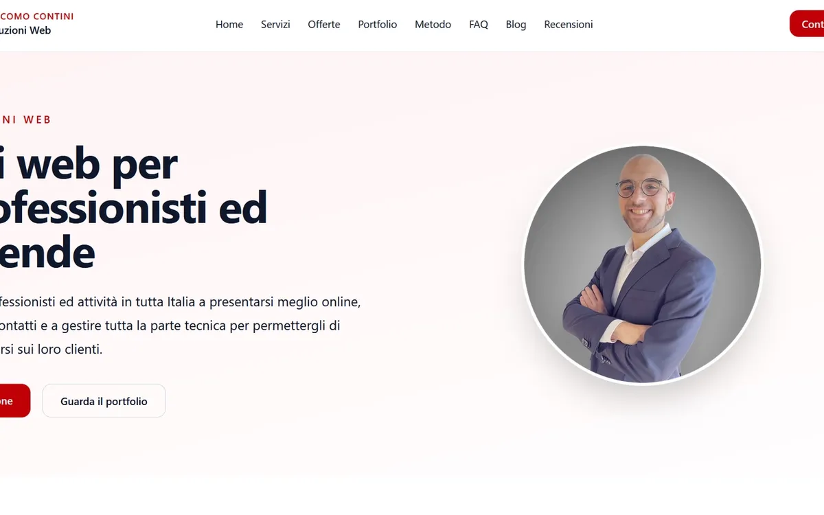Homepage del sito web giacomocontini.it