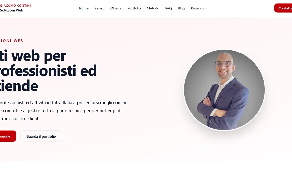 Homepage del sito web giacomocontini.it